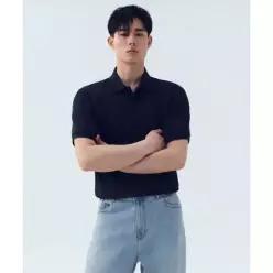 [백화점상품] 무신사 스탠다드 [쿨탠다드] 피케 폴로 셔츠 [네이비]