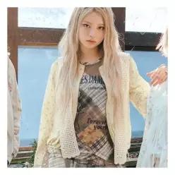 써스데이아일랜드 KiiiKiii 셔링 디테일 프린트 점퍼_T264MJP237W