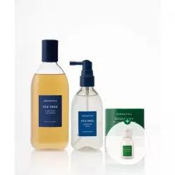매장정품 AROMATICA [지성두피케어] 티트리 샴푸+토닉+드라이 샴푸 파우더 (여행용 컨디셔너 증정)