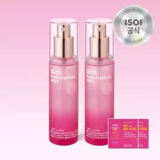 [BEST][2개] 아이소이 브라이트닝 미스트(PDRN 안색토닝 미스트) 100ml 더블(+톤업 선크림 2매)