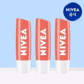 니베아 립케어 피치 샤인 4.8g 3개