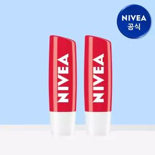 니베아 립케어 스트로베리 샤인 4.8g 2개
