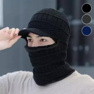 [룽스_66]니트비니 방한비니 넥워머 베이직 일체형