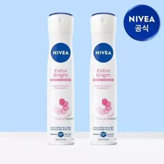 니베아 데오드란트 스프레이 엑스트라 브라이트 200ml 2개