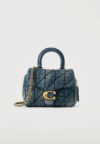 COACH 코치 러브드 태비 탑 핸들 - 핸드백 다크 인디고 7500363