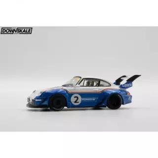 Tarmac Works의 포르쉐 RWB 993 리버티 워크 (컨테이너 포함) - 블루