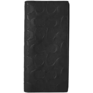 [Outlet Product] COACH 코치 지갑 F75365-BLK 남성용 지퍼 롱 Bill Breast 포켓 시그니처 Crossgrain 가죽
