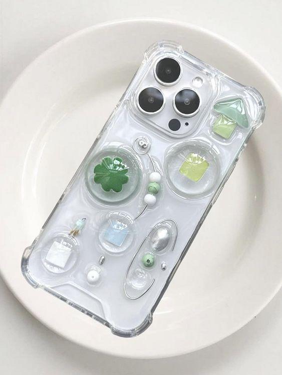 "Good luck = happiness" resin case