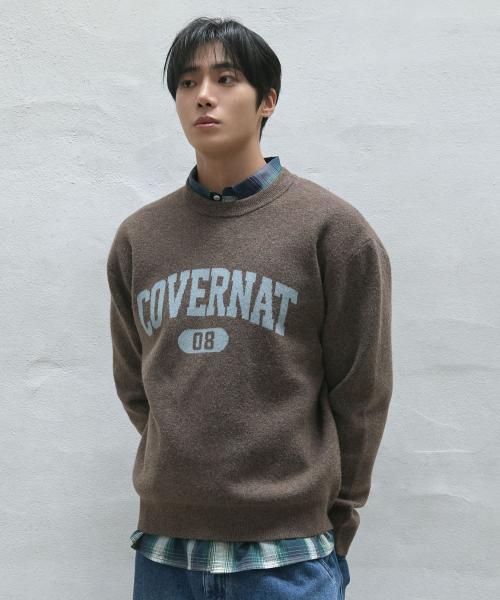 센터 아치로고 니트 Brown