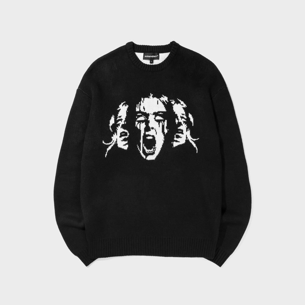 WITCHES JACQUARD SWEATER BLACK