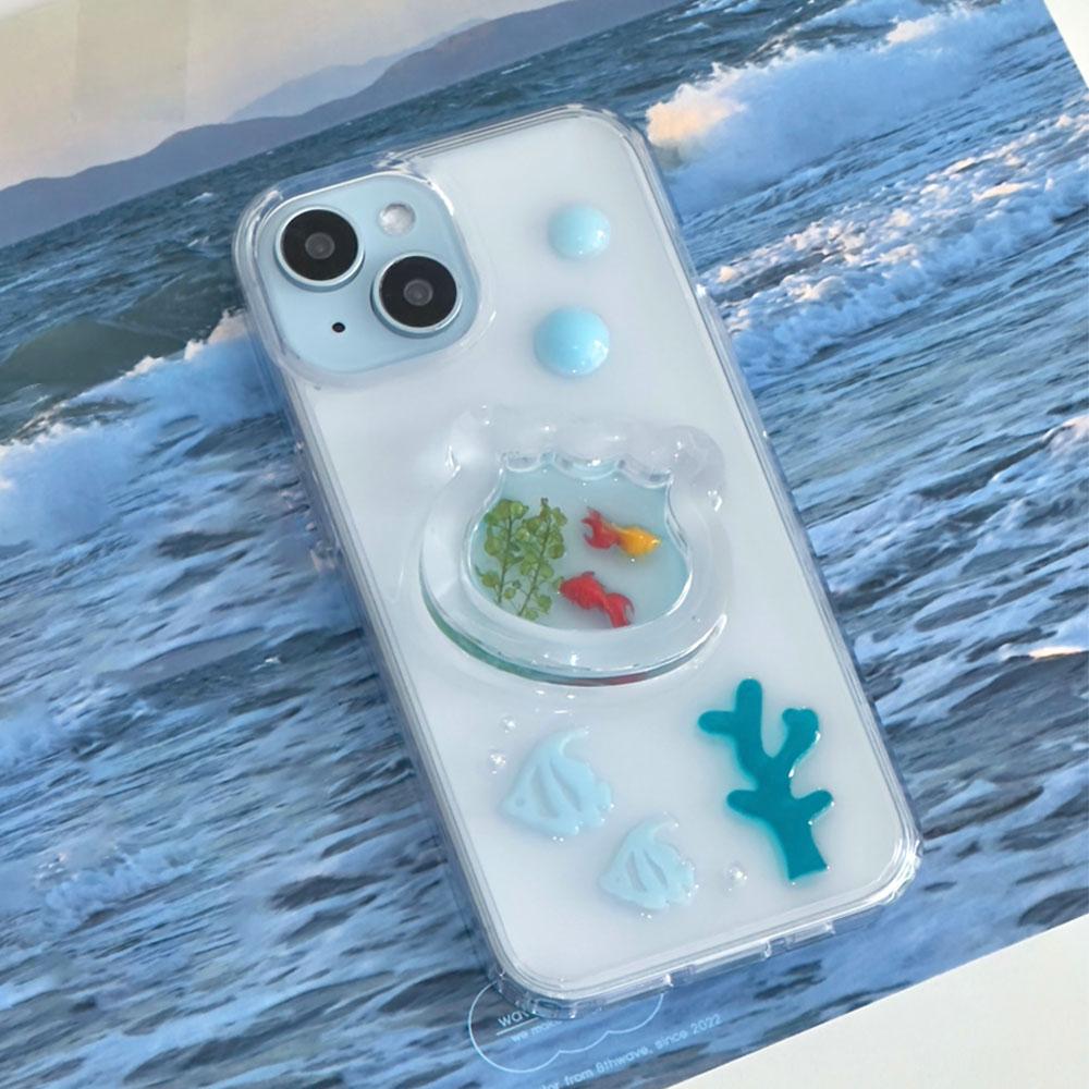Resin fish tank case 어항 레진 핸드폰 케이스 2color