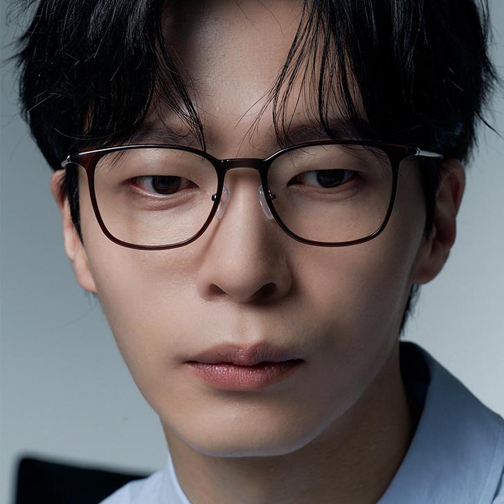 [AIR FLEX] AL6404 1616G 에어플렉스 초경량_브라운 오피스 스퀘어 안경테_블루라이트 렌즈 선택