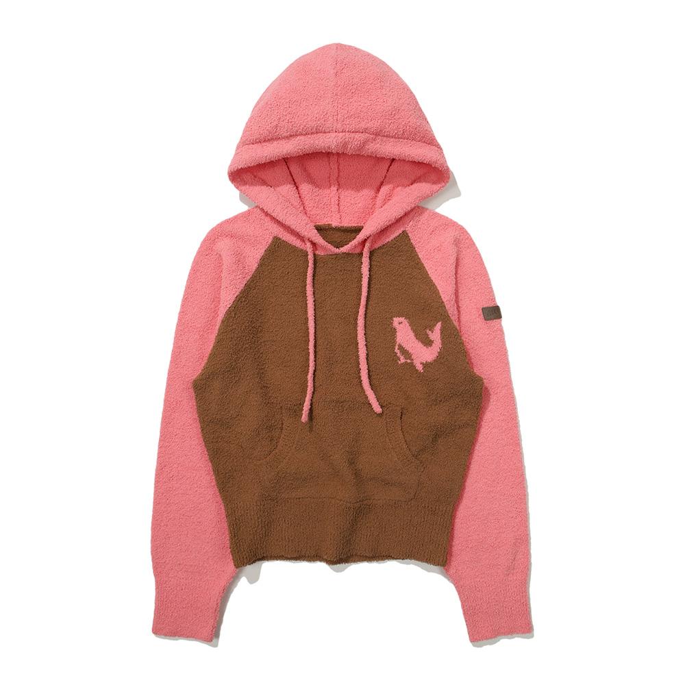 W 테디 프로즌 블록 후디_Brown