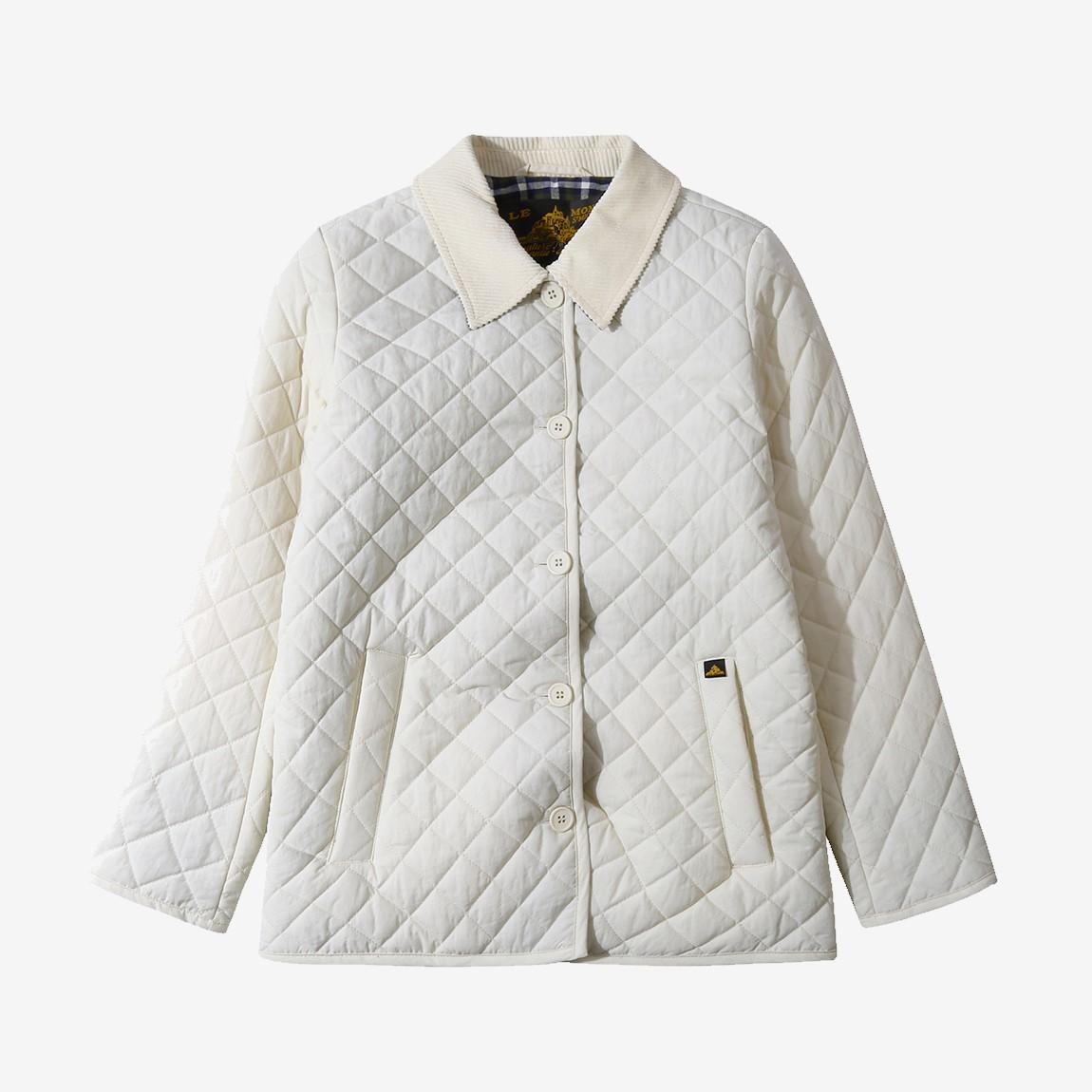 Women Padded Classic Jacket_Ivory