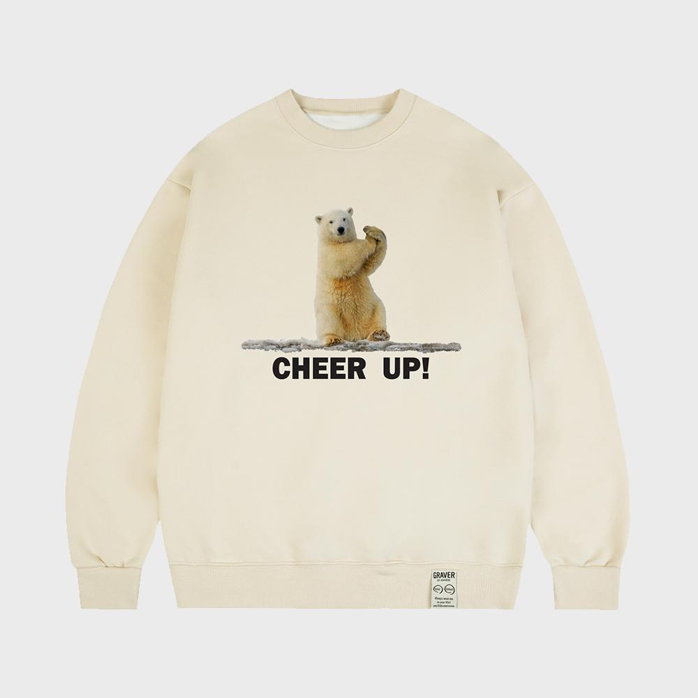 [UNISEX]아이스 폴라베어 맨투맨_크림