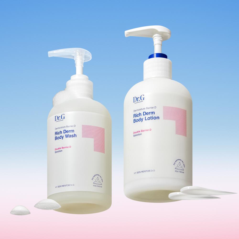 더모이스처 배리어D 리치덤 바디워시 400mL+바디로션 400mL