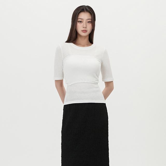 꼬임 뷔스티에 반팔티셔츠 AR2CT464