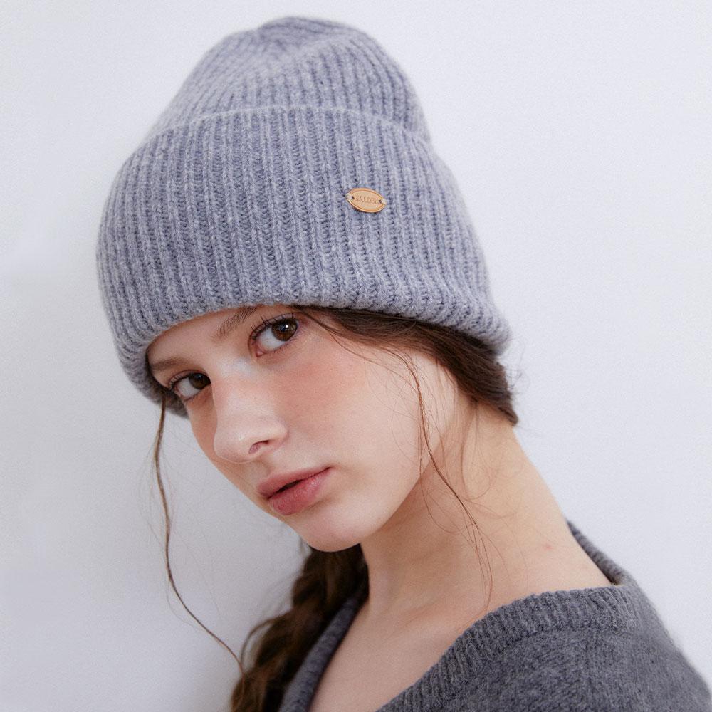 wool 100 knit beanie (C054_grey)