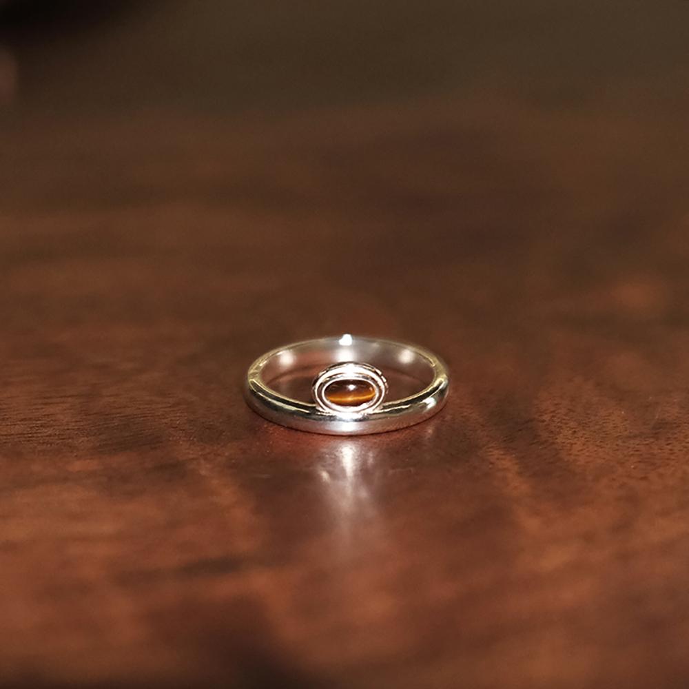 Wood stone ring