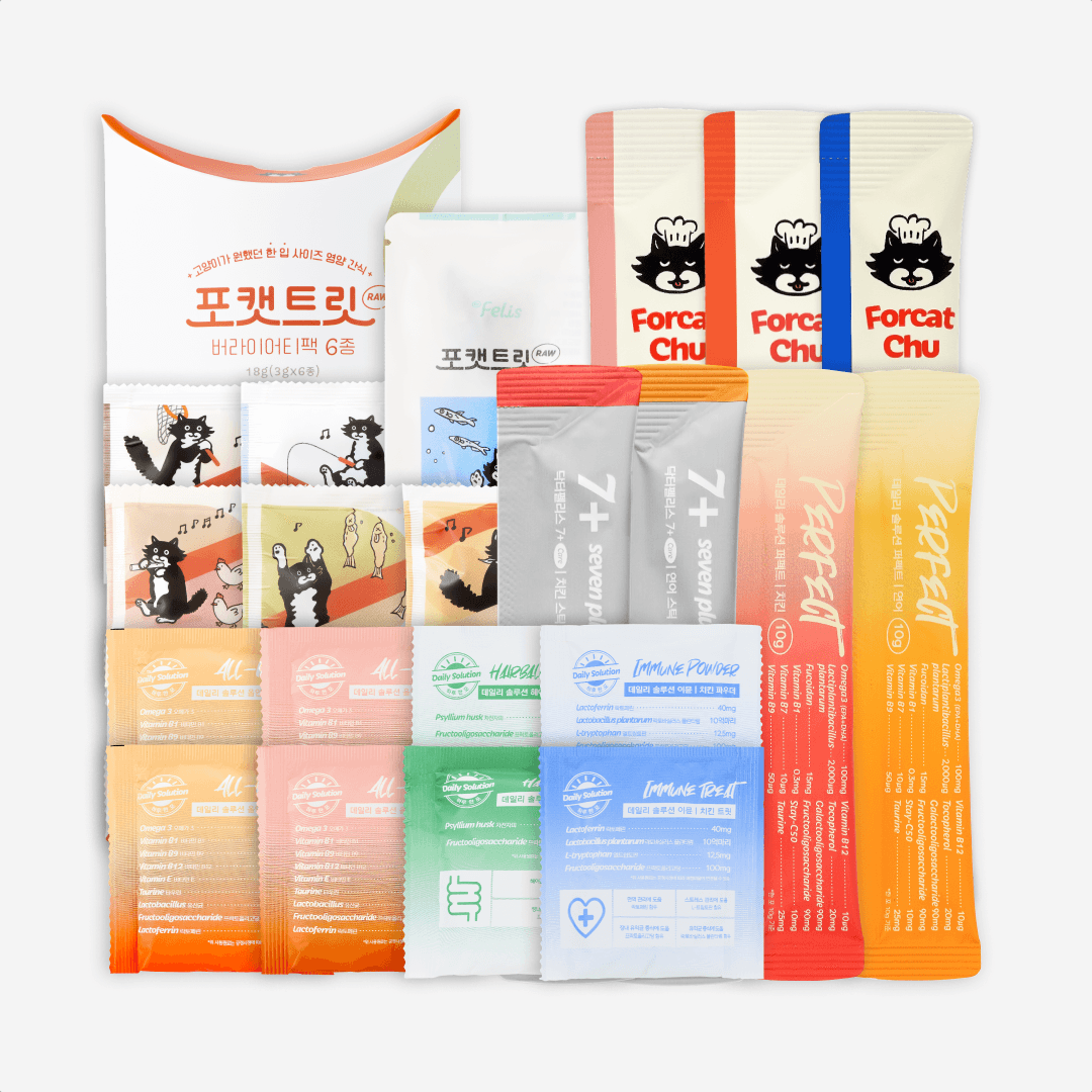 [SET] 고양이 간식+영양보조제 체험팩 모음