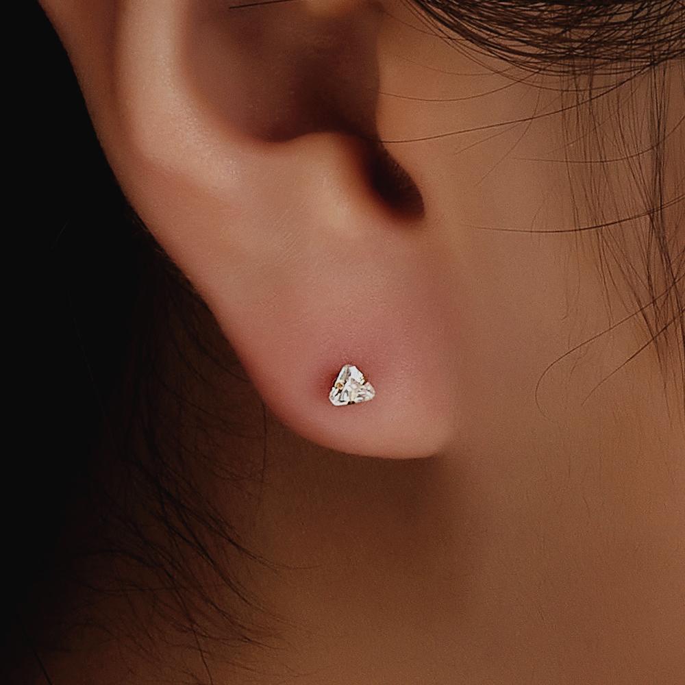 14K 쁘띠 큐빅 금 귀걸이