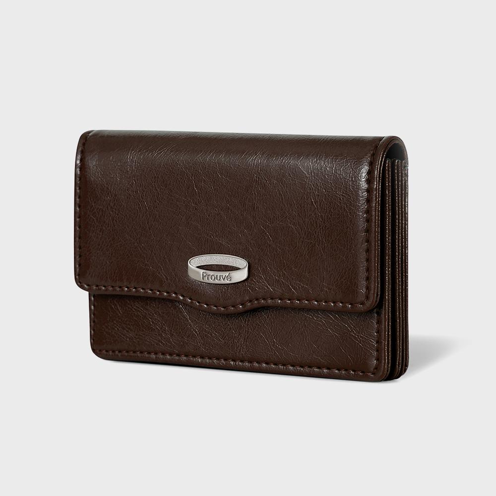 PR ACCORDION WALLET - DARK BROWN