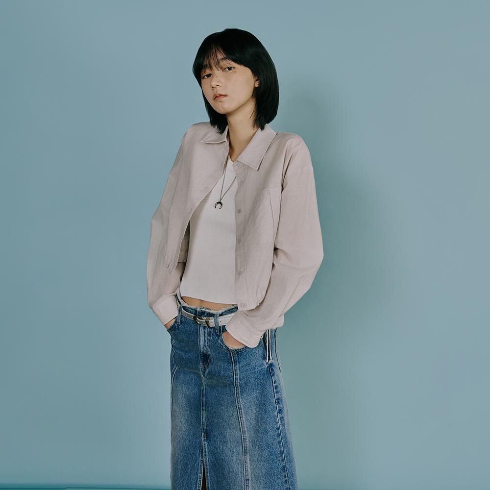 빅포켓 크랍 스트링 셔츠 AS1WB260