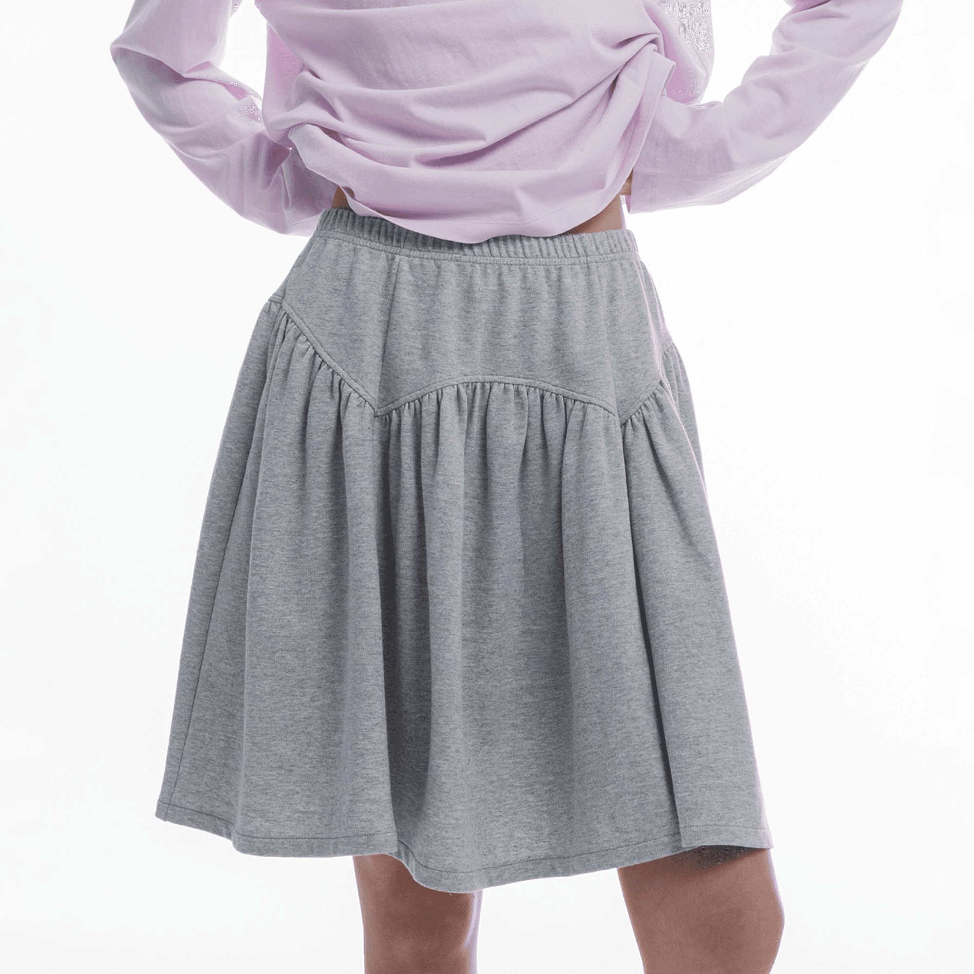 a soft jersey skirt (melange grey)