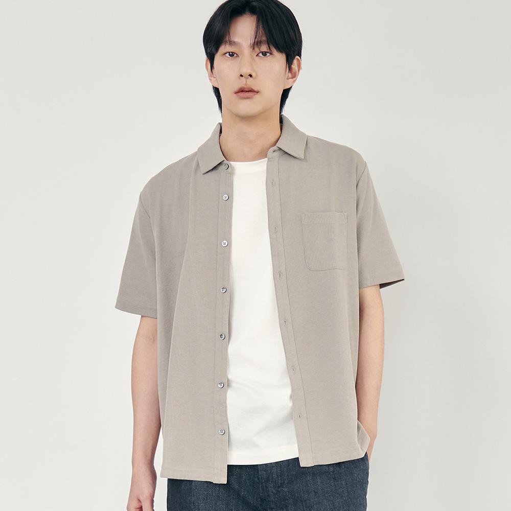 M_미니와플 루즈핏 져지 셔츠 MJT1886