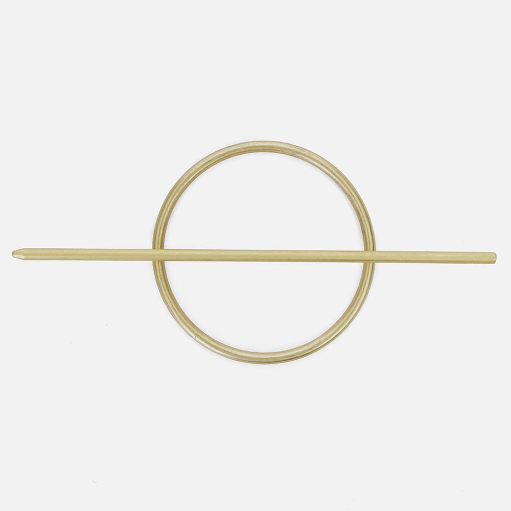 브라스 골드 컬러 원형 여성 헤어 슈슈 머리핀 CIRCLE HAIR PIN / BRASS GOLD