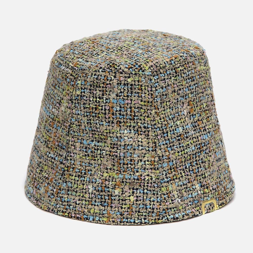 트위드 패턴 사계절 햇빛 차단 여성 데일리 버킷햇 STAND BUCKET / SS TWEED / MULTI POP