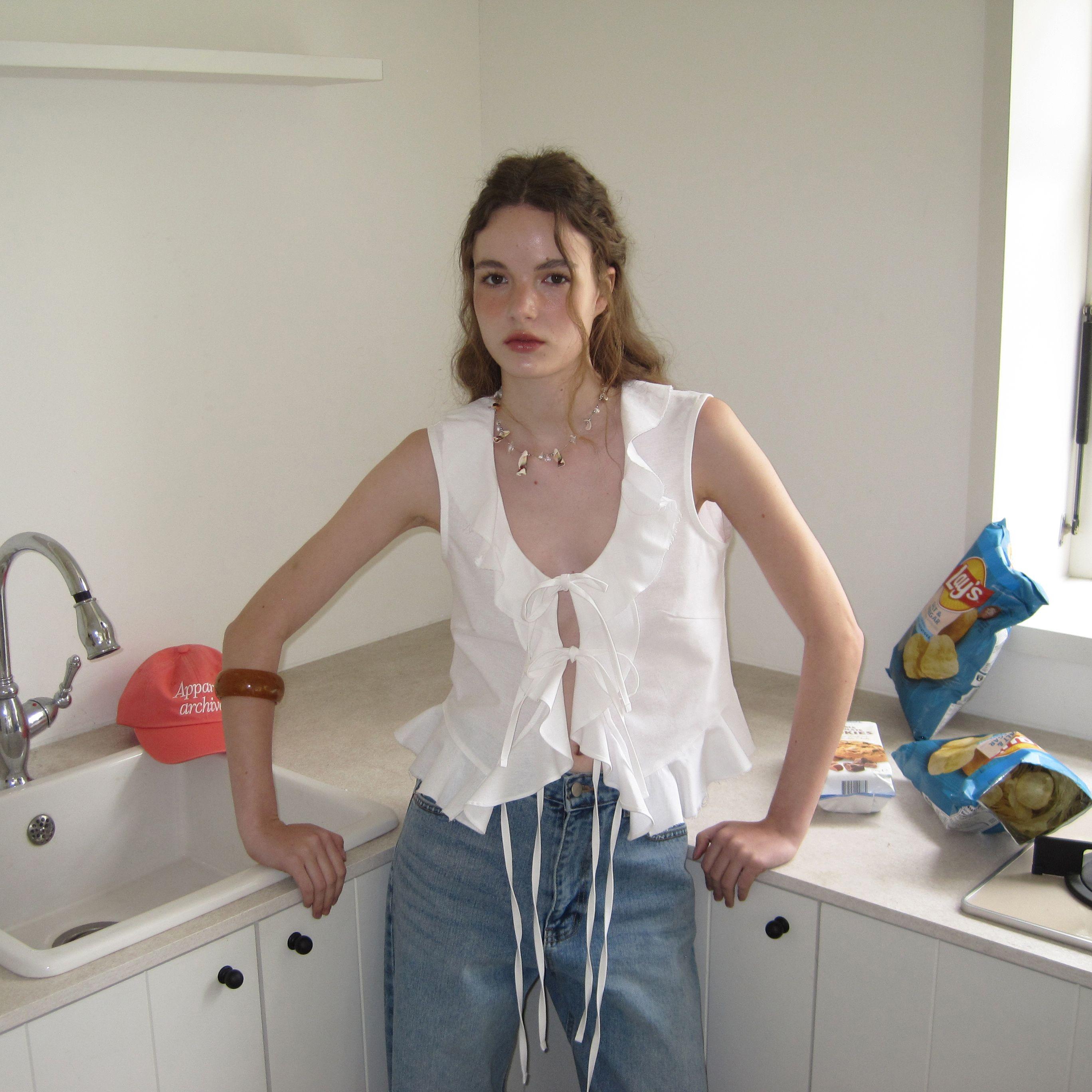 Loki linen sleeveless - Ivory