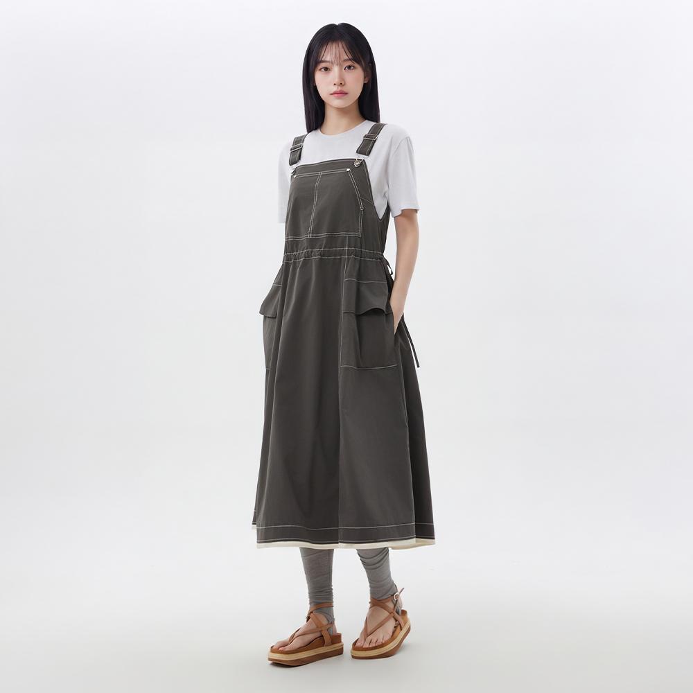 밑단배색포인트 오버롤 원피스 AS2WO466