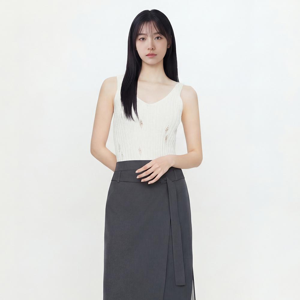 데미지 V넥 민소매 AS2KV560
