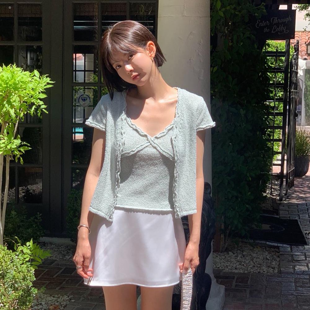 [2nd] Poet Cardigan Set - Mint