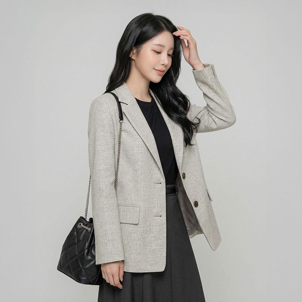 사선 트임 투버튼 자켓(OZ4JKQ6)