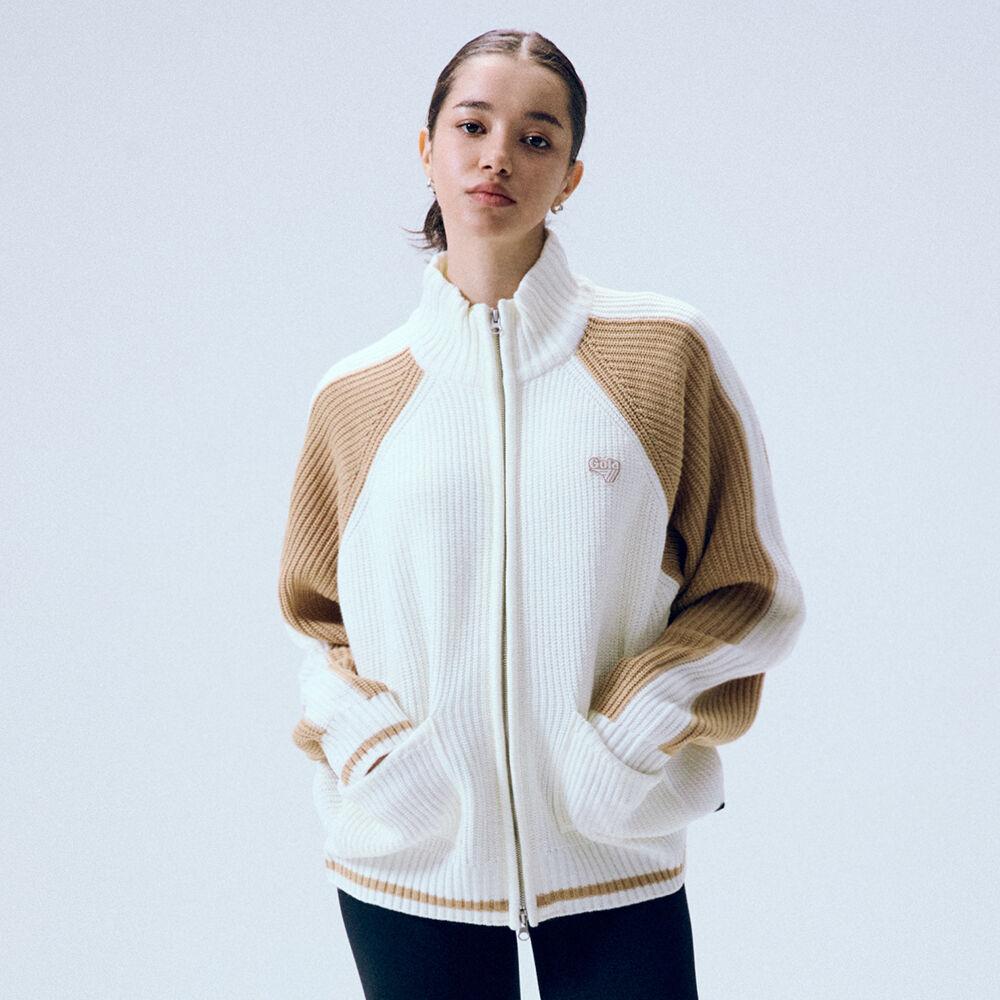 UNION JACK KNIT ZIP-UP [IVORY]
