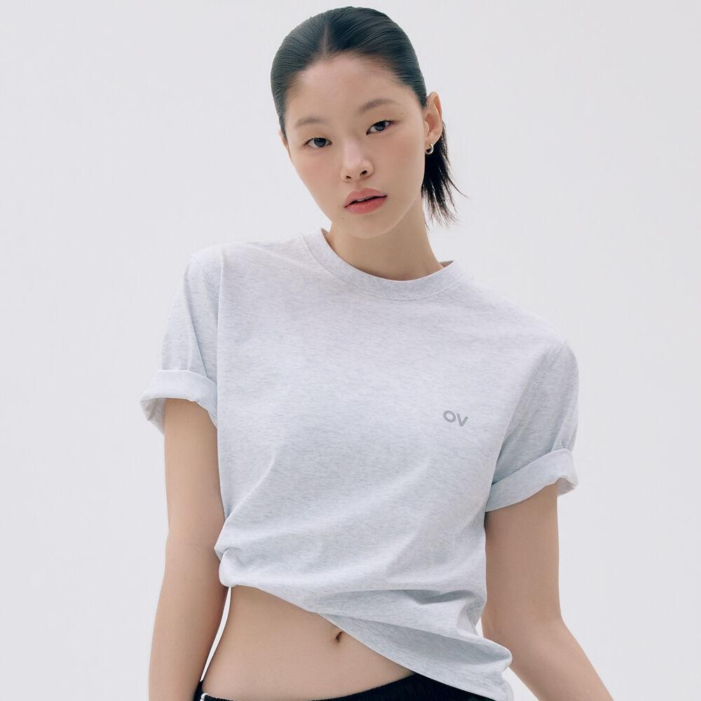 [윤이재 착용]AirCorePro OV ALL ROUND LOGO TEE (LIGHT HEATHER GRAY)