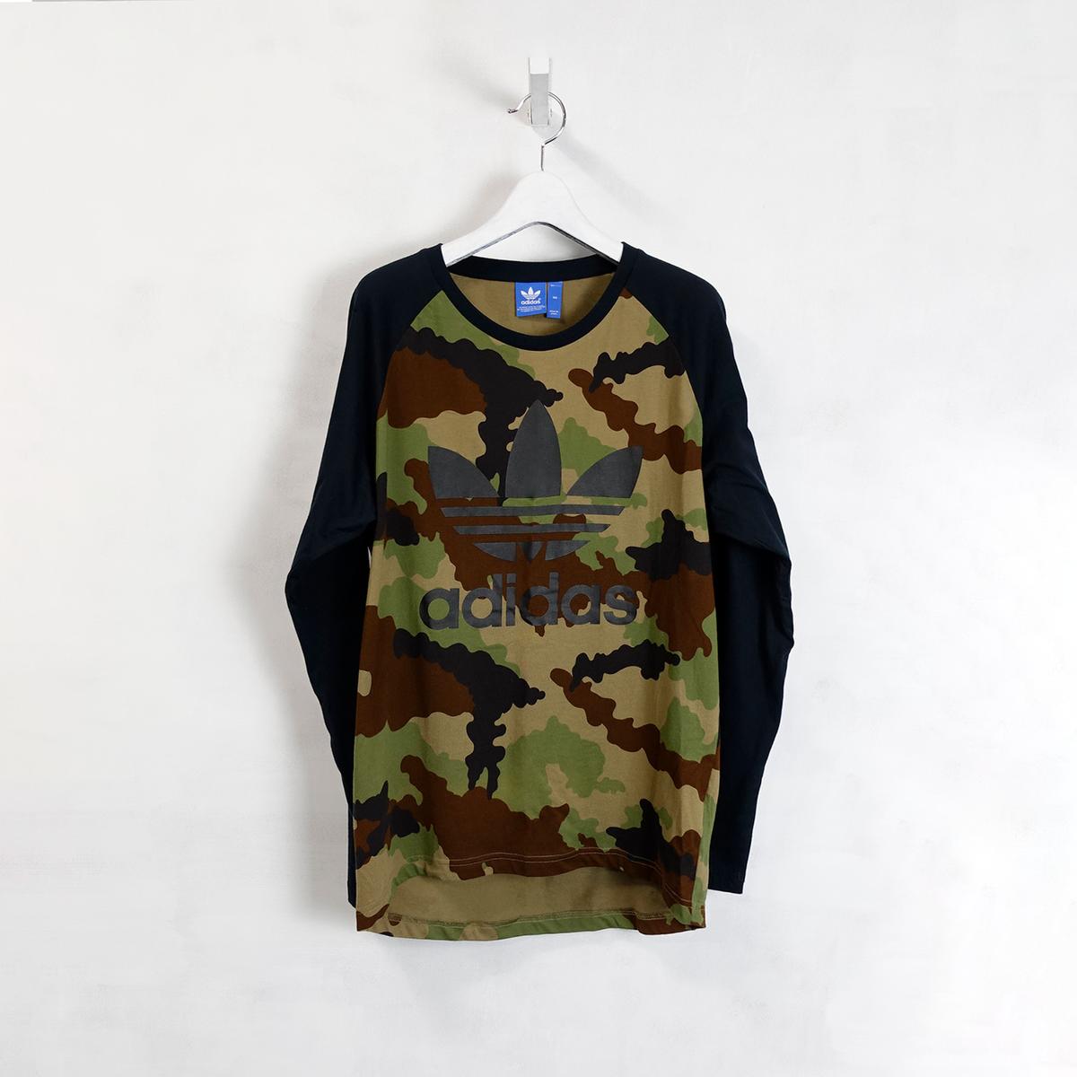 [100] ADIDAS 아디다스  카모 래글런 롱슬리브