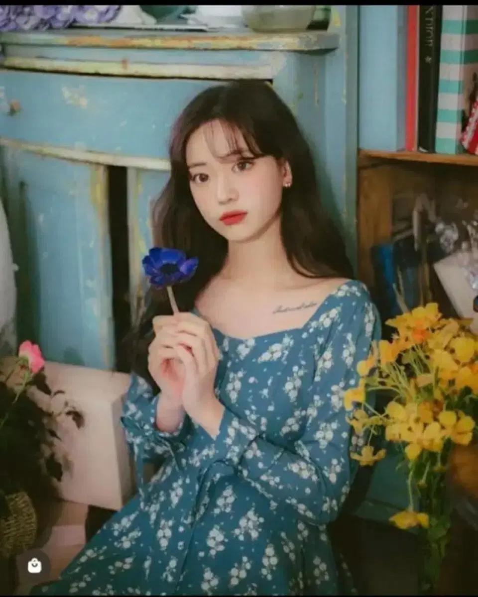 여자아이들 우기 착용 밀크코코아 플라워 빈티지 리본 오프숄더 원피스