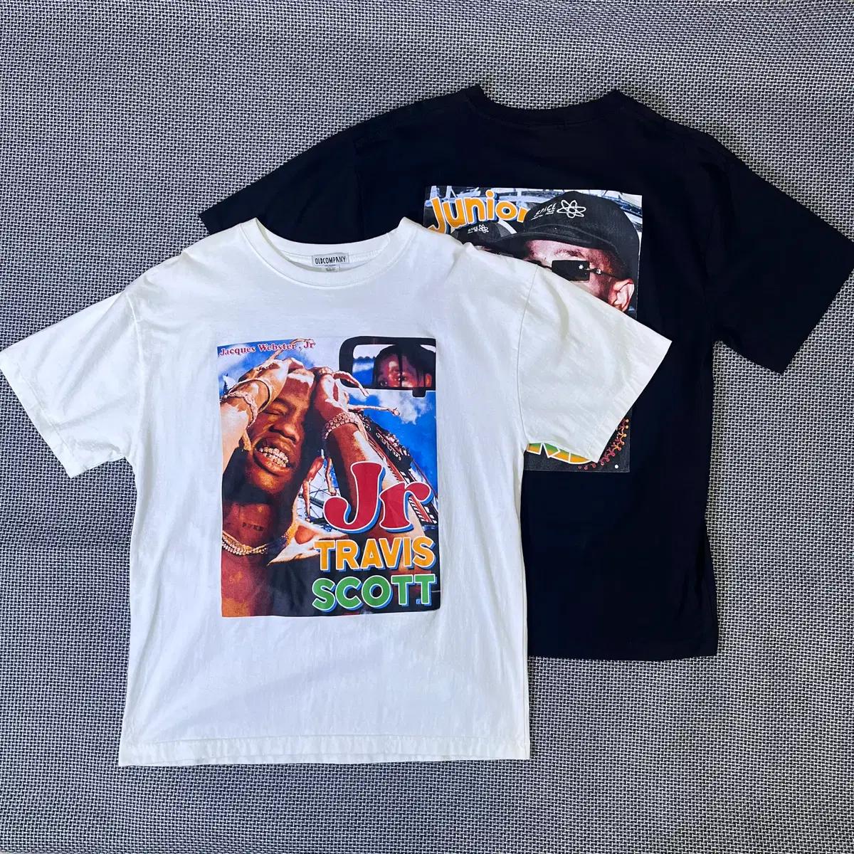 Travis Scott 트레비스 스캇 빈티지 프린팅 티셔츠 (자체제작)