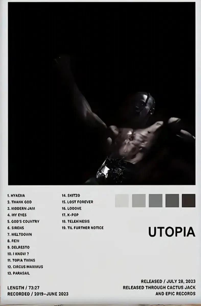 Travis scott 유토피아 포스터 UTOPIA