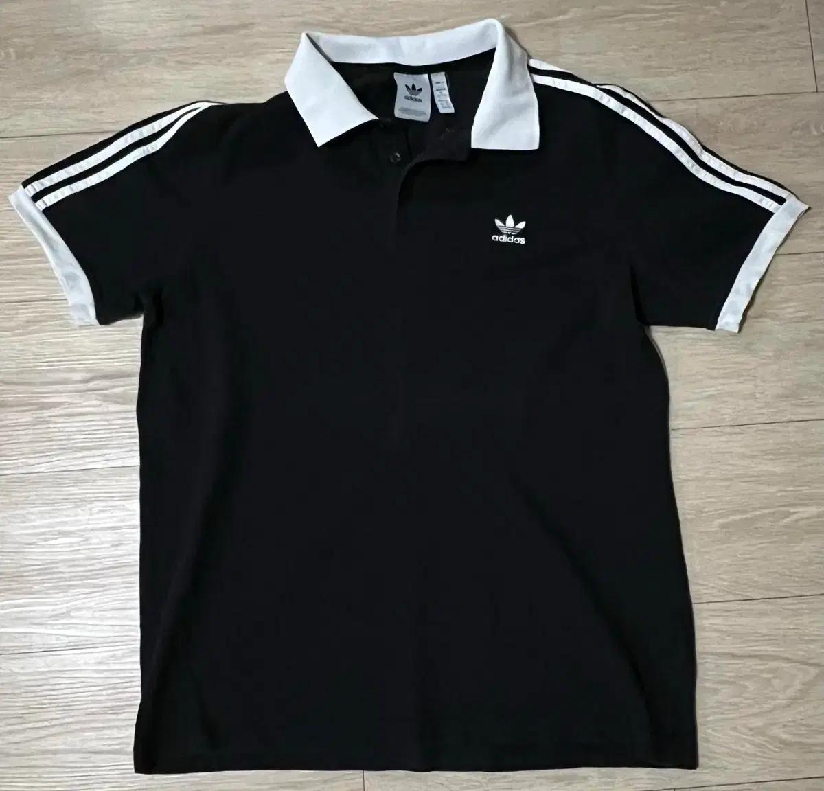 XL)아디다스 아디컬러 클래식 삼선 폴로 셔츠 블랙 - IL2501