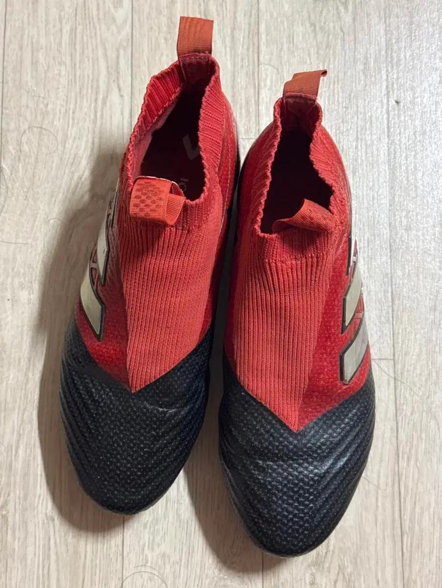 아디다스 에이스 17+ 퓨어컨트롤 FG 레드 블랙 축구화
