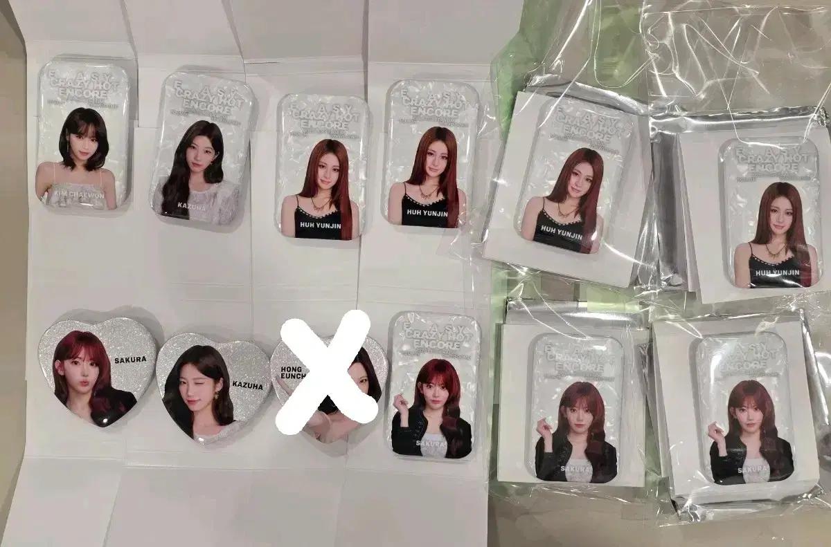 르세라핌 EASY CRAZY HOT 도쿄돔 콘서트 굿즈 포토 캔 뱃지
