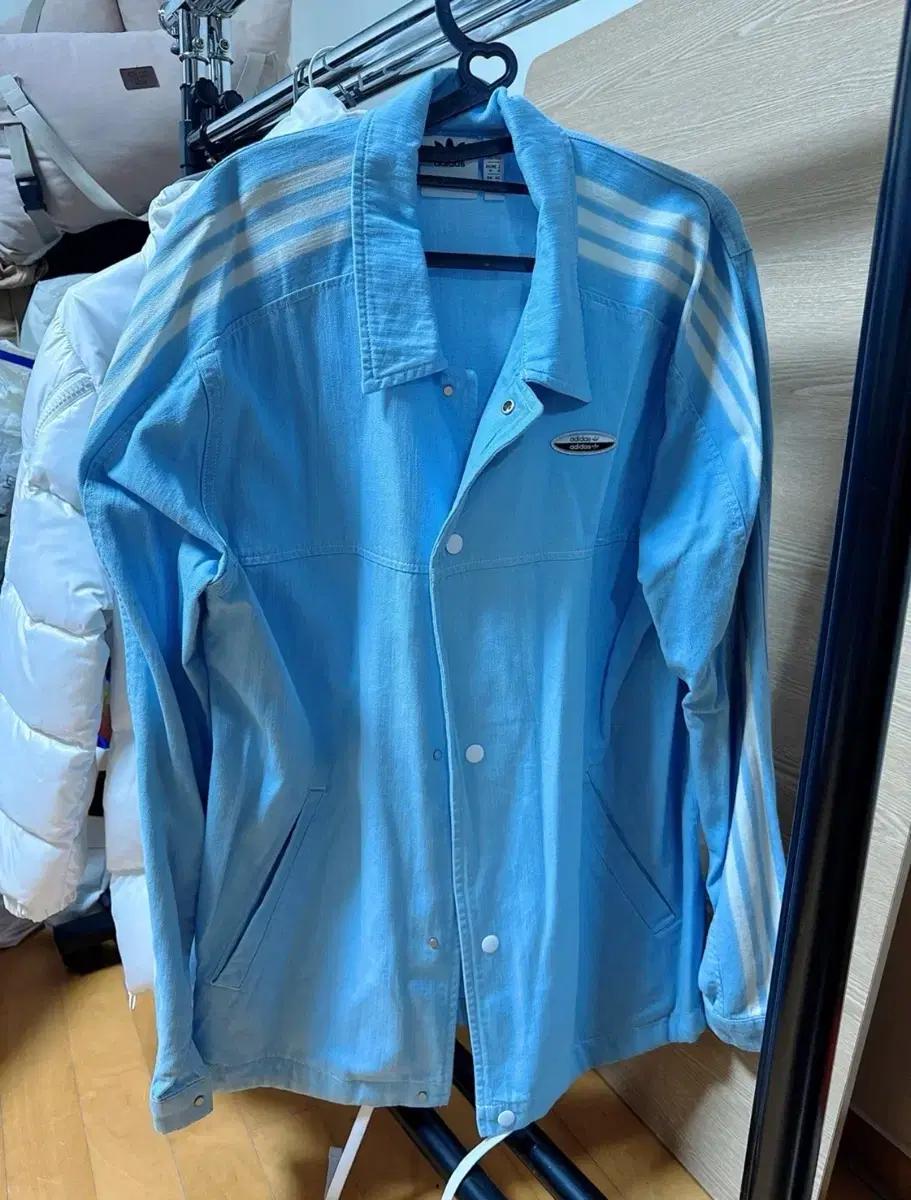 아디다스 블루 데님 셋업 XL