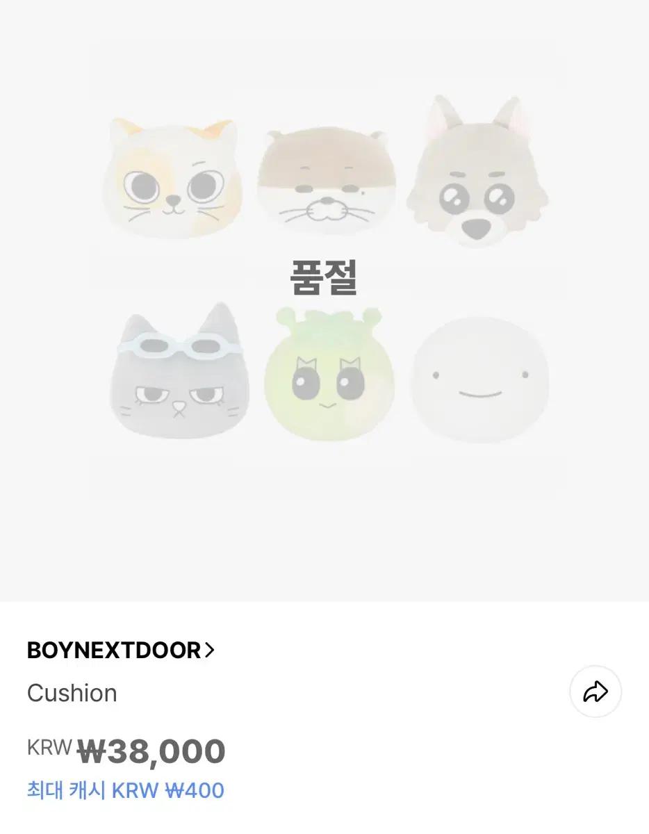 급처!!) 보넥도 쁘넥도 인형 쿠션 캣삐