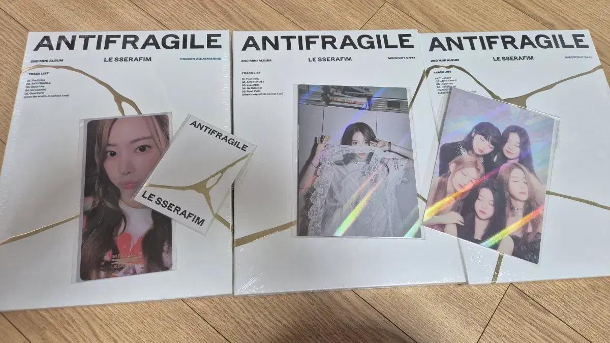 르세라핌 미니2집 안티프래질  3종+ 위버스+특전 일괄
