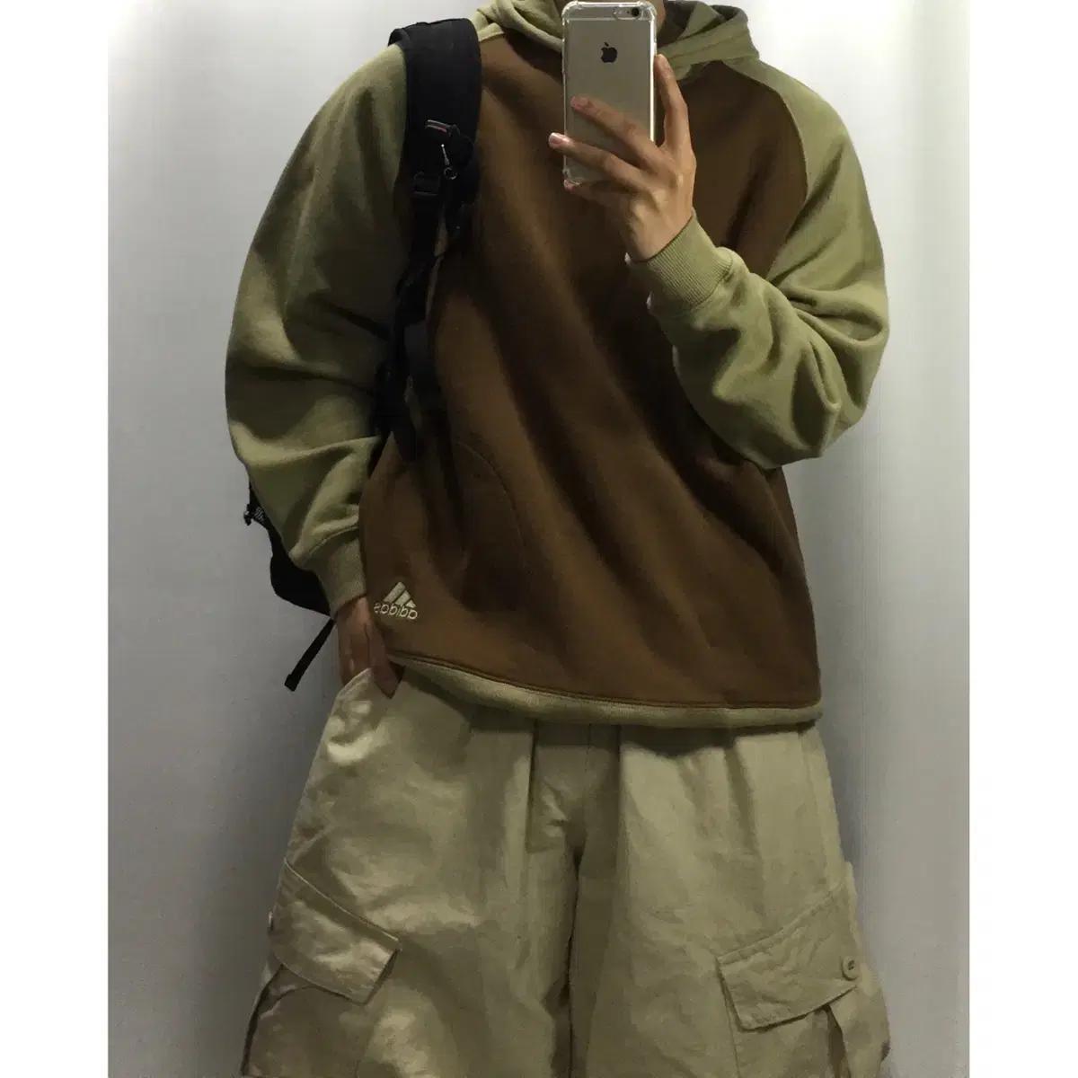 Adidas 아디다스 올드스쿨 배색 후드티