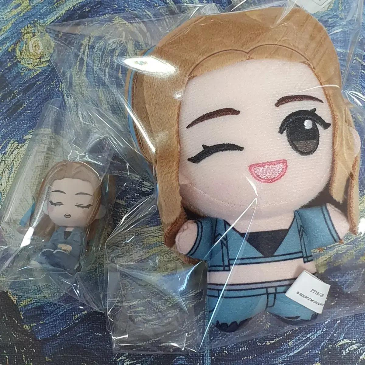 르세라핌 허윤진 안티프래자일 반다이 기우뚱피규어 치비구루미 누이인형 키링